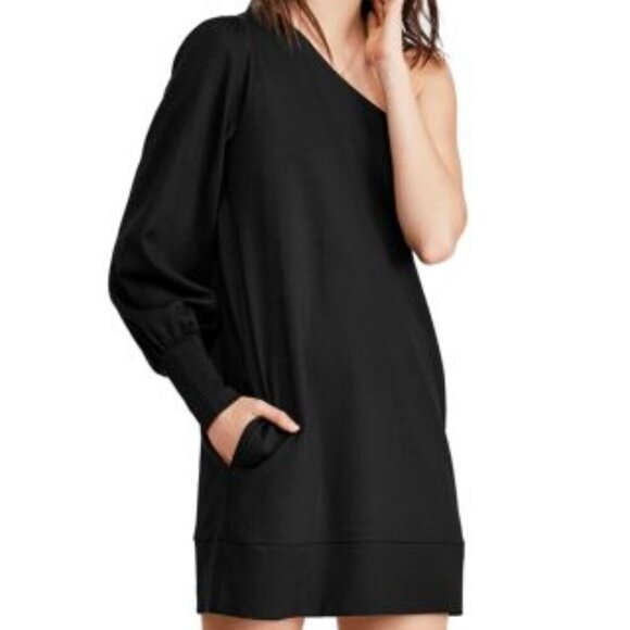 Free People Zoya one shoulder shift dress Sz M - Picture 3 of 8